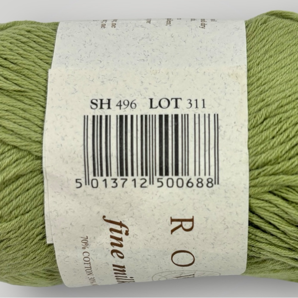 Rowan Fine Milk Cotton Yarn Cotton/Milk Protein 164yds Color #496 - Picture 4 of 5